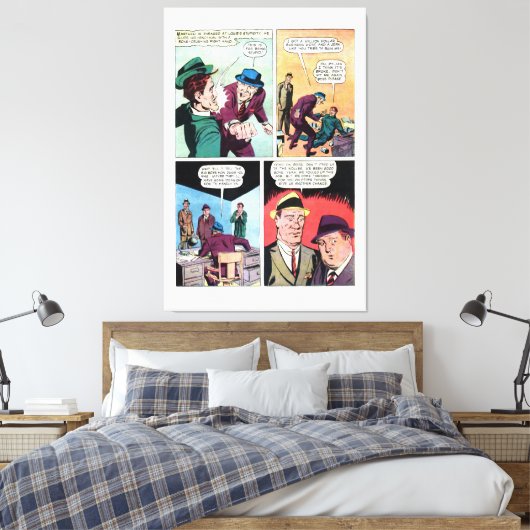  gangster strips maffiabaas slaat Henchman Canvas Afdruk (Insitu (Slaapkamer))