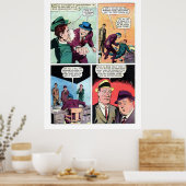  gangster strips maffiabaas slaat Henchman Poster (Keuken)