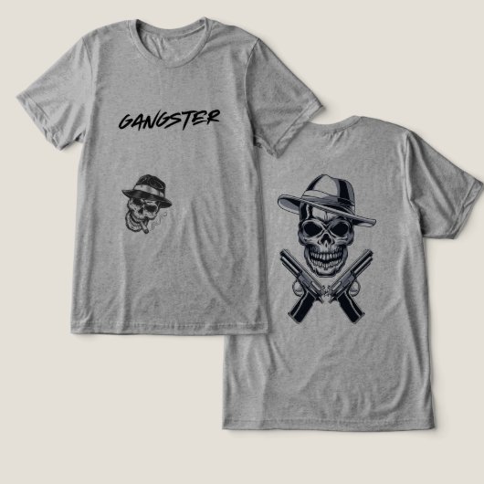 gangster T-Shirt ontwerp, (Ontwerp Voorkant & Achterkant)