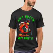 Gangster Thanksgiving Turkije is er niet blij mee T-shirt (Voorkant)