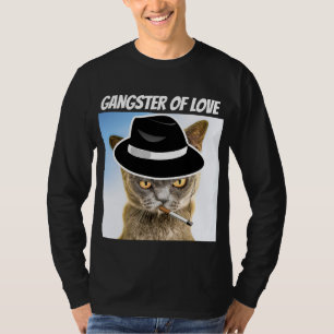 GANGSTER VAN VERLIES FEDORA CAT T-SHIRTS