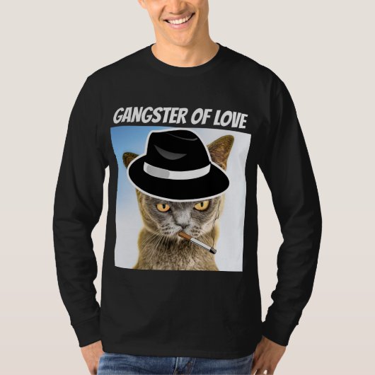 GANGSTER VAN VERLIES FEDORA CAT T-SHIRTS (Voorkant)