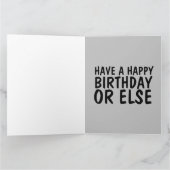 GANGSTER VERJAARDAG MAFFIA WENSKAARTEN KAART (Binnen)