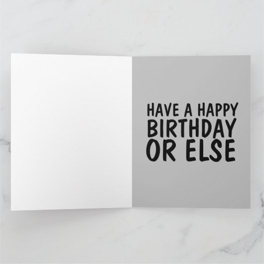 GANGSTER VERJAARDAG MAFFIA WENSKAARTEN KAART (Binnen)