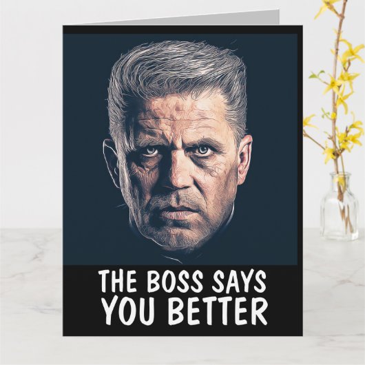 GANGSTER VERJAARDAG MAFFIA WENSKAARTEN KAART (Gele Bloem)