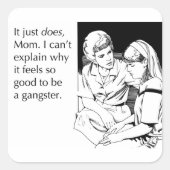 Gangster Vierkante Sticker (Voorkant)