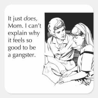Gangster Vierkante Sticker