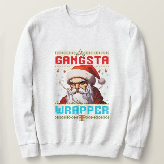 Gangster Wrapper Christmas Sweatshirt (Design voorkant)