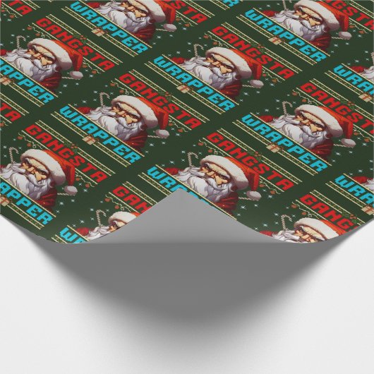 Gangster Wrapper Christmas Wrapping Paper Cadeaupapier (Hoek)
