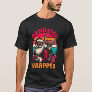 Gangster Wrapper Kerstman en Rendier Christmas Man T-shirt