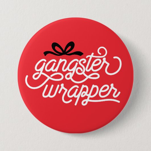 Gangster Wrapper Kerstmis Ronde Button 7,6 Cm (Voorkant)