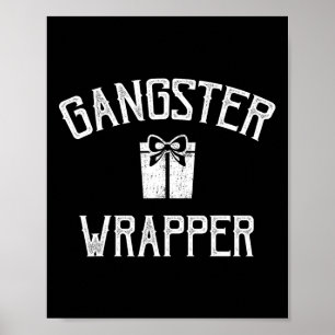 Gangster Wrapper Rapper Christmas Poster
