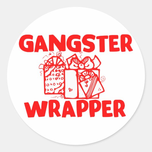 Gangster Wrapper Ronde Sticker (Voorkant)