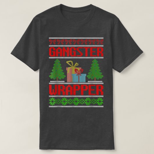 Gangster Wrapper Ugly KerstSweater Funny Pun T-shirt (Design voorkant)