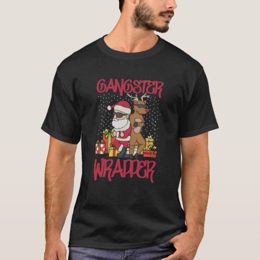 Gangster Wrapper Ugly KerstSweater Funny Pun T-shirt (Voorkant)
