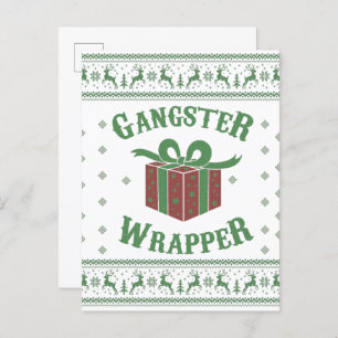 Gangster Wrapper Ugly Sweater Briefkaart