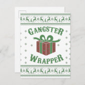 Gangster Wrapper Ugly Sweater Briefkaart (Voorkant / Achterkant)