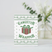 Gangster Wrapper Ugly Sweater Briefkaart (Staand voorkant)