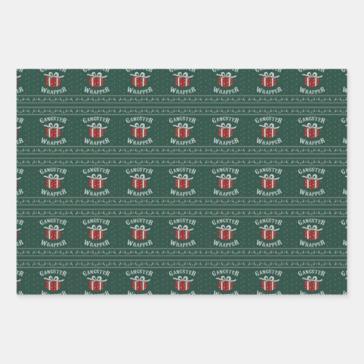 Gangster Wrapper Ugly Sweater Inpakpapier Vel (Voorkant 3)
