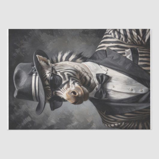 Gangster Zebra #2 Decoupage Tissuepapier (Voorkant)