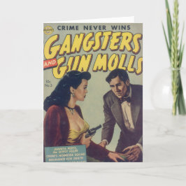 "Gangsters en Pistolen Molls" Comic Book Note Card Bedankkaart