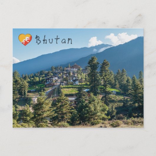 Gangtey Goemba Buddhist klooster, centraal Bhutan Briefkaart (Voorkant)