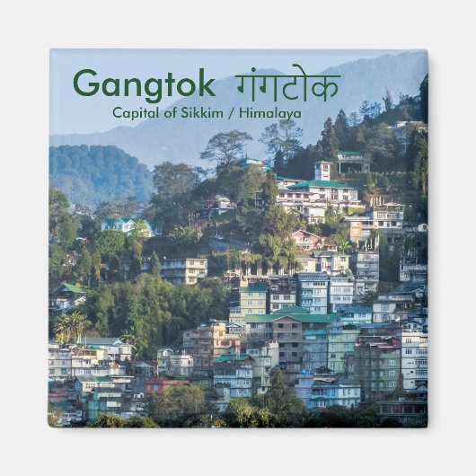 Gangtok गंगटोक - Capital of Sikkim / Himalaya Magneet (Voorkant)