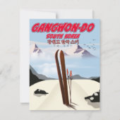 Gangwon do korea Ski poster (Voorkant)