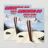 Gangwon do korea Ski poster (Voorkant / Achterkant)