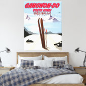 Gangwon do Korea ski-poster Canvas Afdruk (Insitu (Slaapkamer))