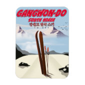Gangwon do Korea ski-poster Magneet (Verticaal)
