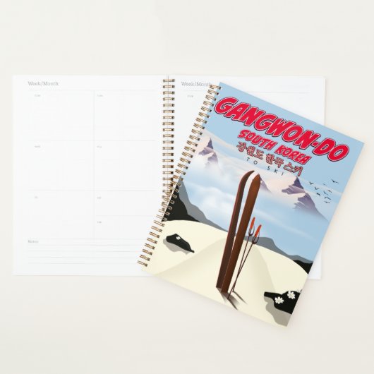 Gangwon-do Korea ski-poster Planner (Display)