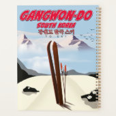 Gangwon-do Korea ski-poster Planner (Achterkant)