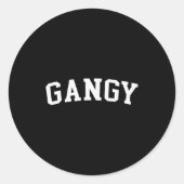 Gangy  ronde sticker (Voorkant)