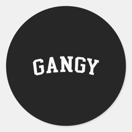 Gangy  ronde sticker (Voorkant)