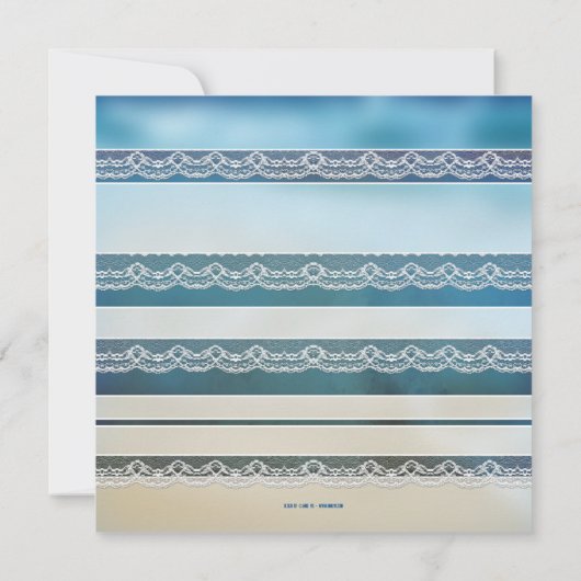 Gannet Beach met Lace Destination Wedding Kaart (Achterkant)