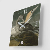 Gannet (Noord-Gannet) Audubon Birds of America Vierkante Klok (Hoek)