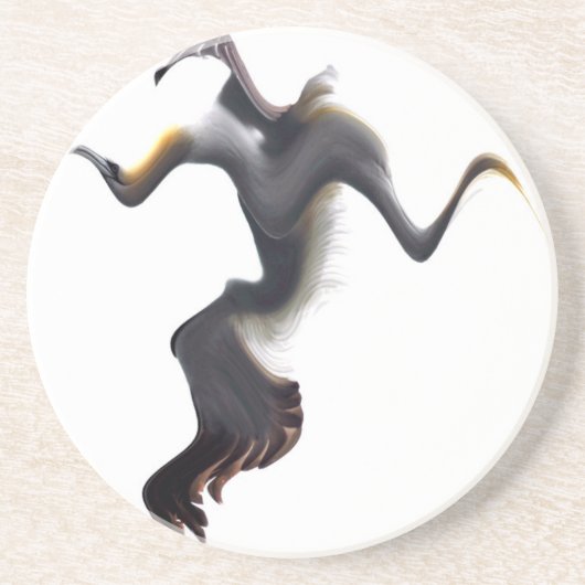 Gannets-Abstract Zee Bird Zandsteen Onderzetter (Voorkant)