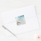 Gannets Elegant Beach Wedding Dank je Sticker (Envelop)