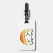 Gannett Peak Retro Bagagelabel (Voorkant verticaal)