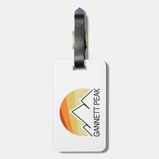 Gannett Peak Retro Bagagelabel (Achterkant verticaal)