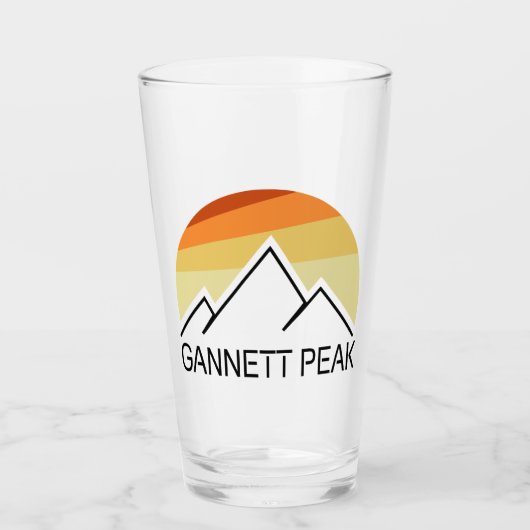 Gannett Peak Retro Glas (Voorkant)