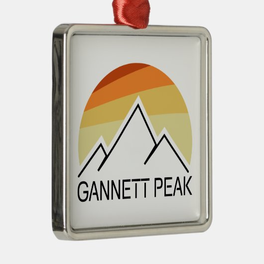 Gannett Peak Retro Metalen Ornament (Rechts)