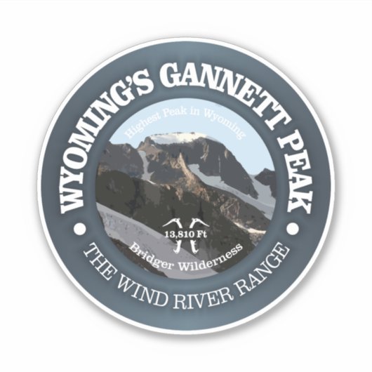 Gannett Peak Sticker (Voorkant)