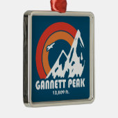 Gannett Peak Sun Eagle Metalen Ornament (Rechts)