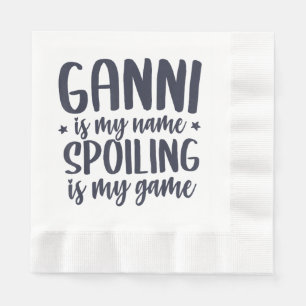 Ganni is mijn naam Spoiling is mijn spel T-shirt-S Servet