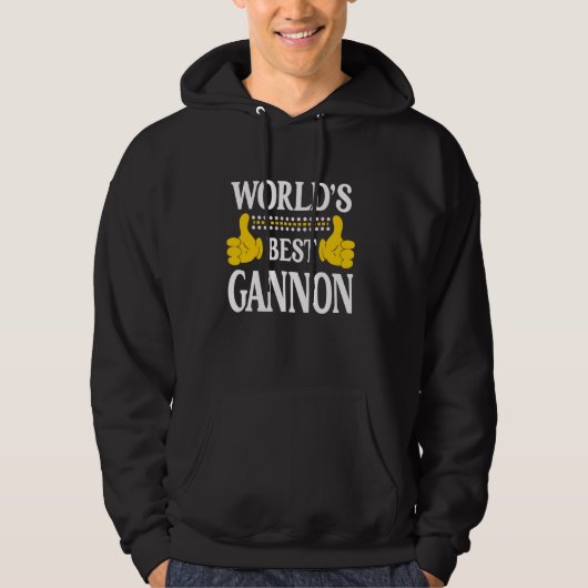 Gannon Persoonlijke naam Grappig Voornaam World's  Hoodie (Voorkant)