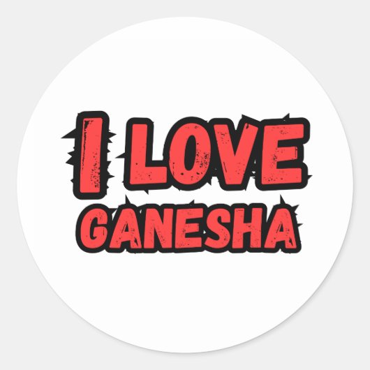 Ganpati Stckers Ronde Sticker (Voorkant)