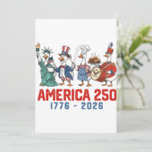 Gans 4 juli Amerika 250e 1776 2026 Kaart (Staand voorkant)