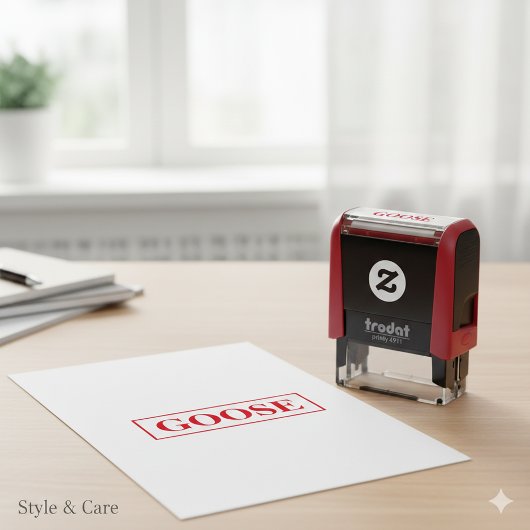 Gans aangepaste tekst zelfinkende stempel voor amb